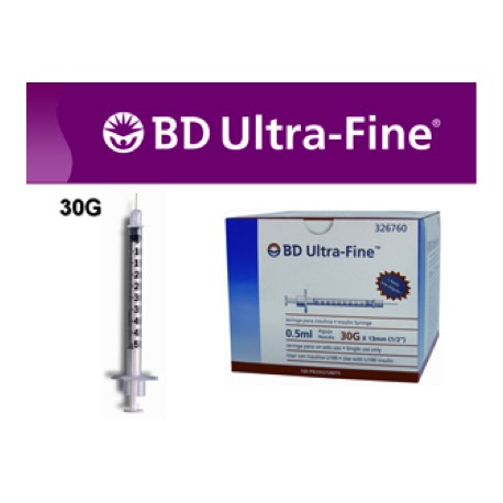 JERINGA BD ULTRA-FINE® PARA INSULINA 0.5ML - (30GX13MM) [326760]