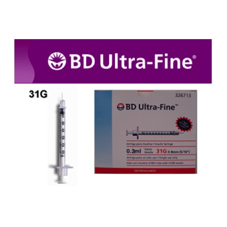 JERINGA BD ULTRA-FINE® PARA INSULINA 0.5ML - (31GX8MM) [326712]