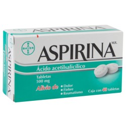 Aspirina 500mg Tabletas c/40