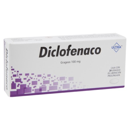 Diclofenaco 100mg tabletas c/20